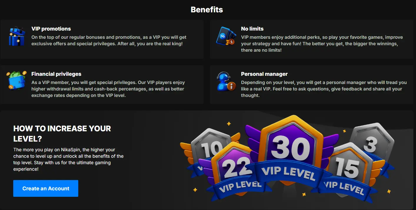 NikaSpins Benefits